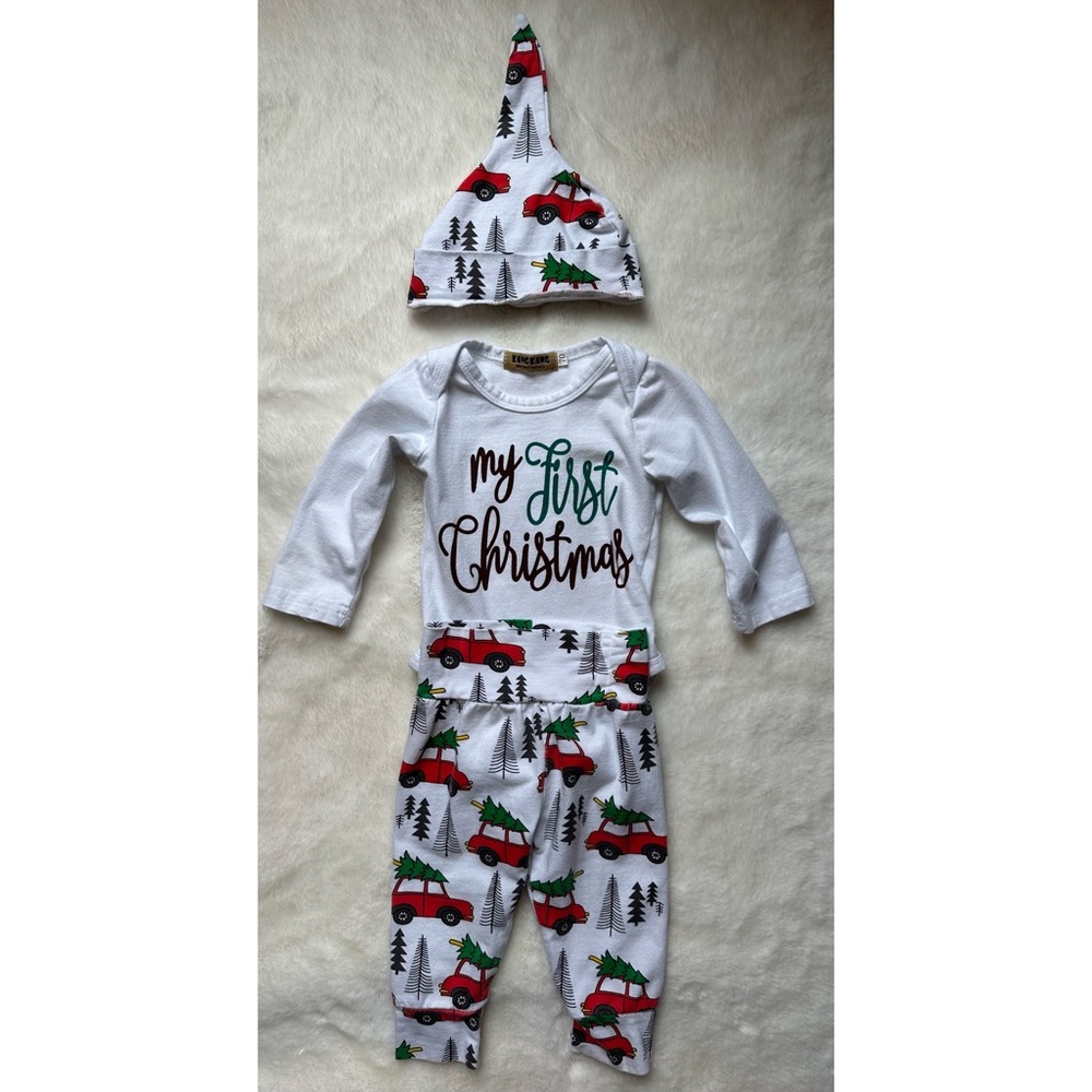 Baby first Christmas outfit. Size 3-6 months. KangKang garment factory.